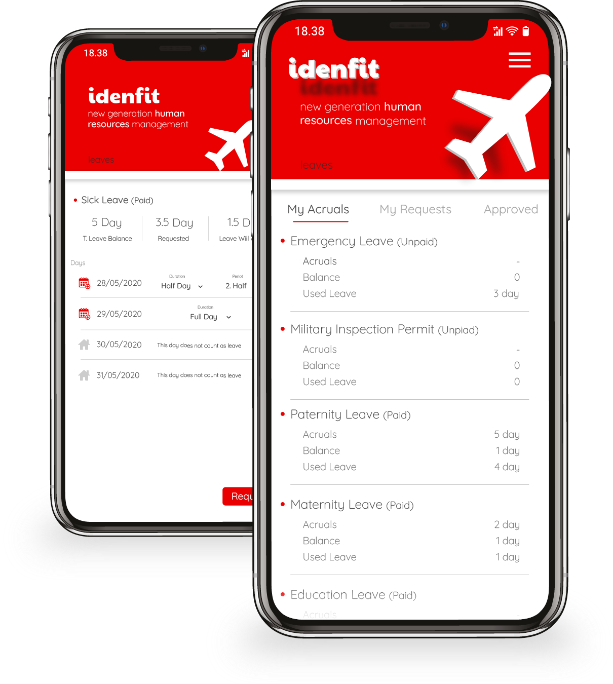 Idenfit has all the features you will ever need to manage your employee leave.